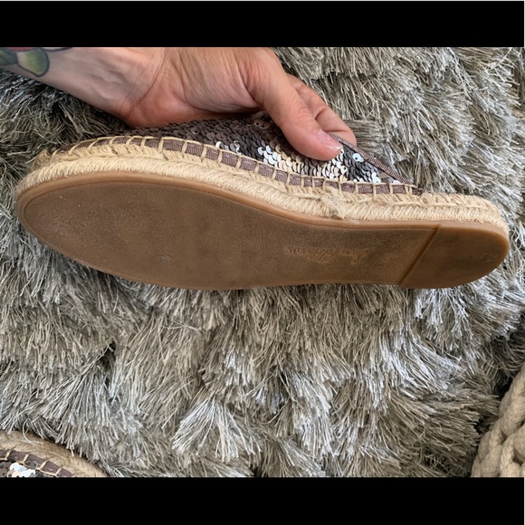 Sam Edelman Kerry espadrille slides pewter sequin - Picture 9 of 9